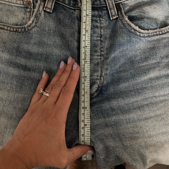 Aritzia Denim Forum The Arlo High Rise Straight 28L - Size 24 Picture this Bleu - Picture 8 of 9